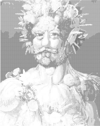 Tečkování - RUDOLF II. JAKO VERTUMNUS (G. ARCIMBOLDO)