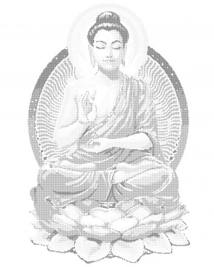 Tečkování - MEDITUJÍCÍ BUDDHA II