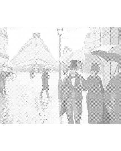 Tečkování - PARIS STREET; RAINY DAY (GUSTAVE CAILLEBOTTE)