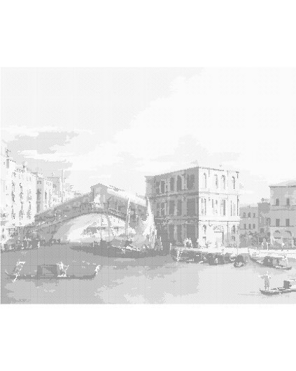 Tečkování - MOST RIALTO OD SEVERU (CANALETTO)