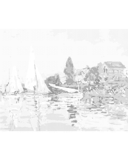 Tečkování - REGATA V ARGENTEUIL (CLAUDE MONET)