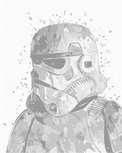 Tečkování - ABSTRAKTNÍ STORMTROOPER (STAR WARS)