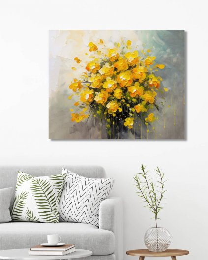Obrazy na stěnu - Pugét žlutých květin