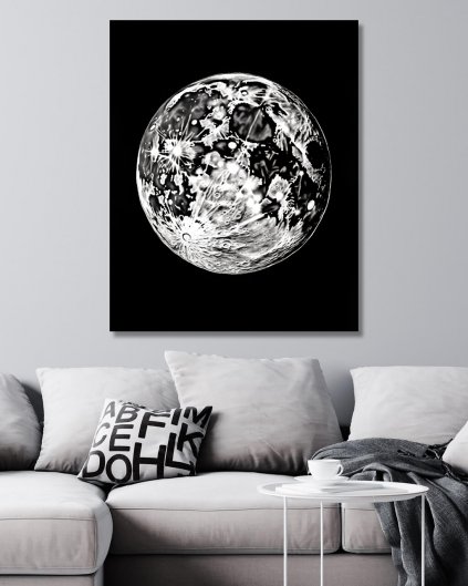 Obrazy na stěnu - Abstrakce - černobílá koule