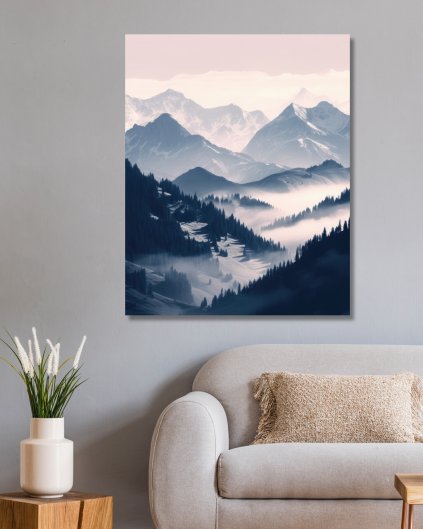 Obrazy na stěnu - Hory v mlze