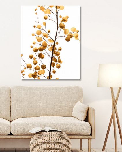 Obrazy na stěnu - Abstrakt - zlatá větev