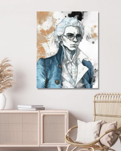 Obrazy na stěnu - Portrét muže s brýlemi