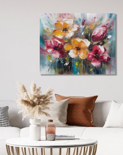 Obrazy na stěnu - Abstrakt - květiny