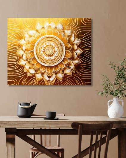Obrazy na stěnu - Zlatá mandala
