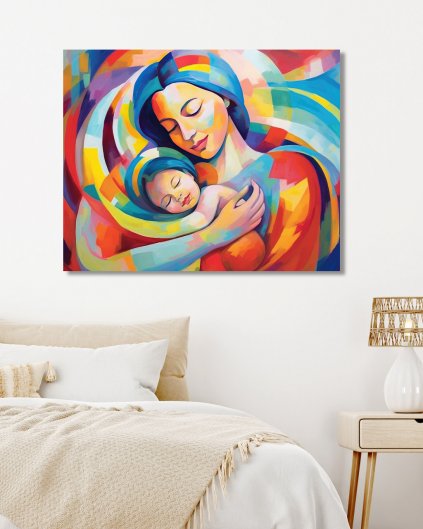 Obrazy na stěnu - Abstrakt - matka s dítětem