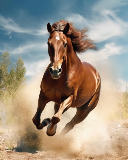 Obrazy na stěnu - Kůň v plné rychlosti