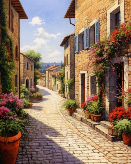Obrazy na stěnu - Prostorná toskánská ulice