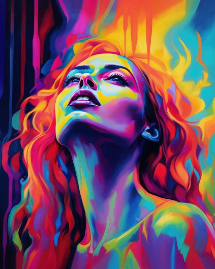 Obrazy na stěnu - Žena plná barevného půvabu