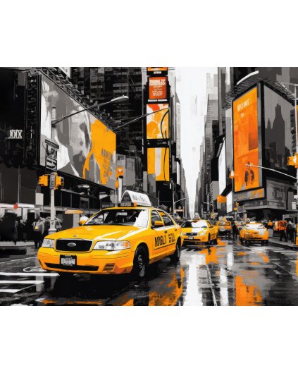 Obrazy na stěnu - Žluté taxíky ve městě