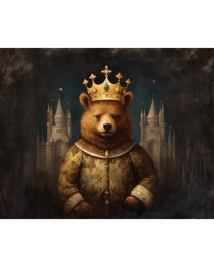 Obrazy na stěnu - Medvěd králem