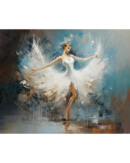 Obrazy na stěnu - Baletka v bílých šatech