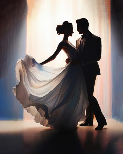 Obrazy na stěnu - Zamilovaná dvojice při tanci