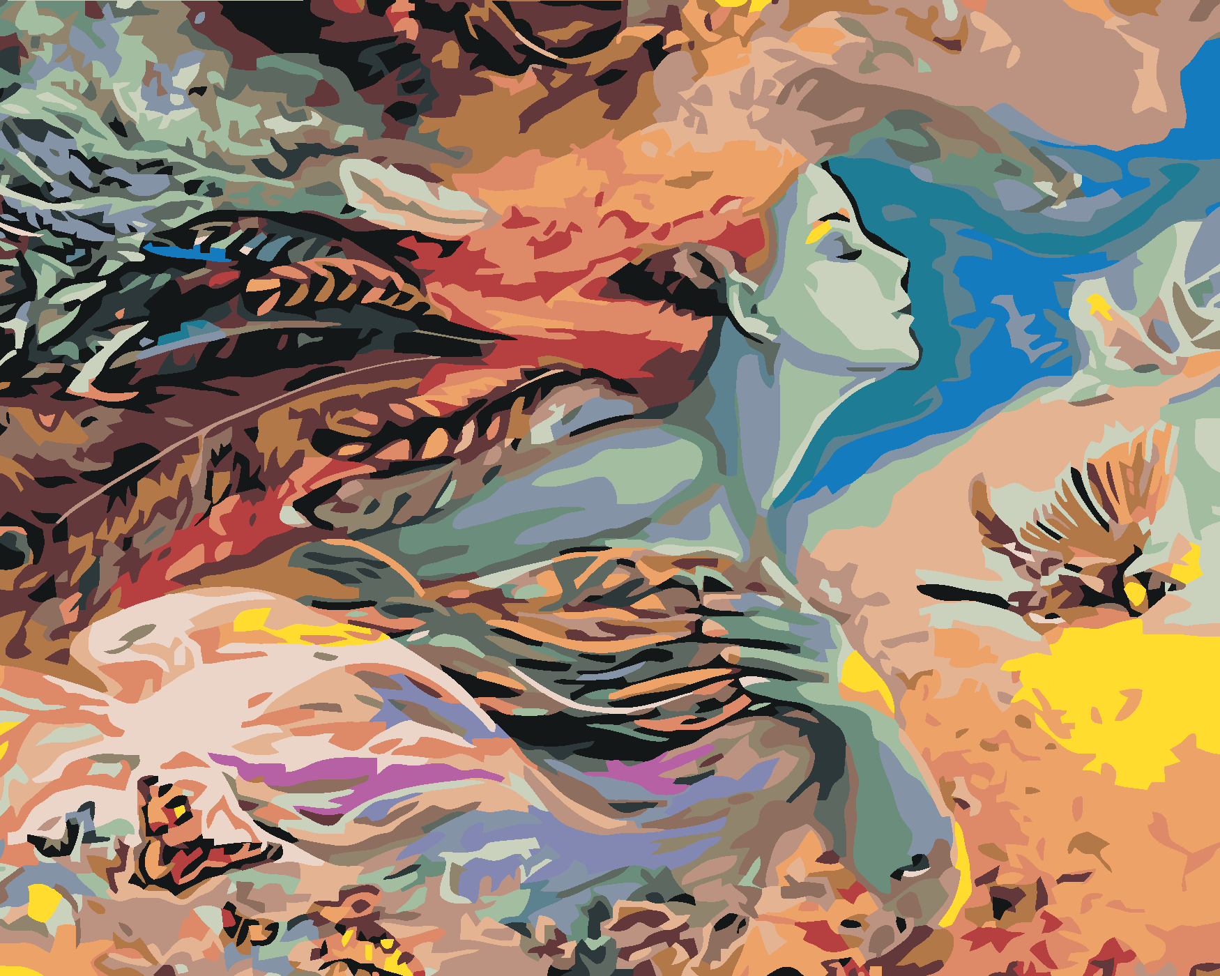 Malování podle čísel - MATKA PŘÍRODA Rozměr: 80x100 cm, Rámování: vypnuté plátno na rám