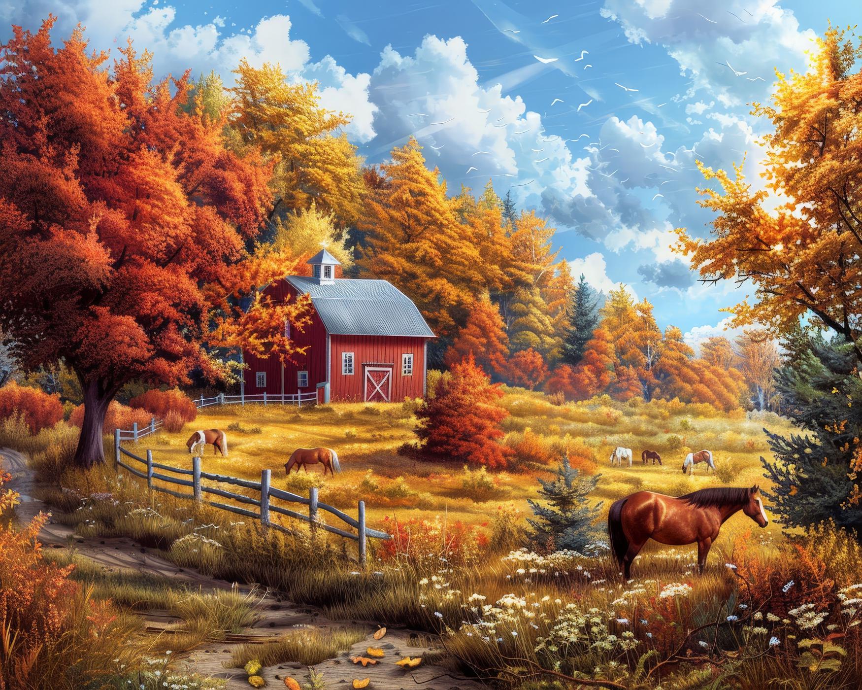 Obrazy na stěnu - STATEK NA PODZIM Rozměr: 40x50 cm, Rámování: vypnuté plátno na rám