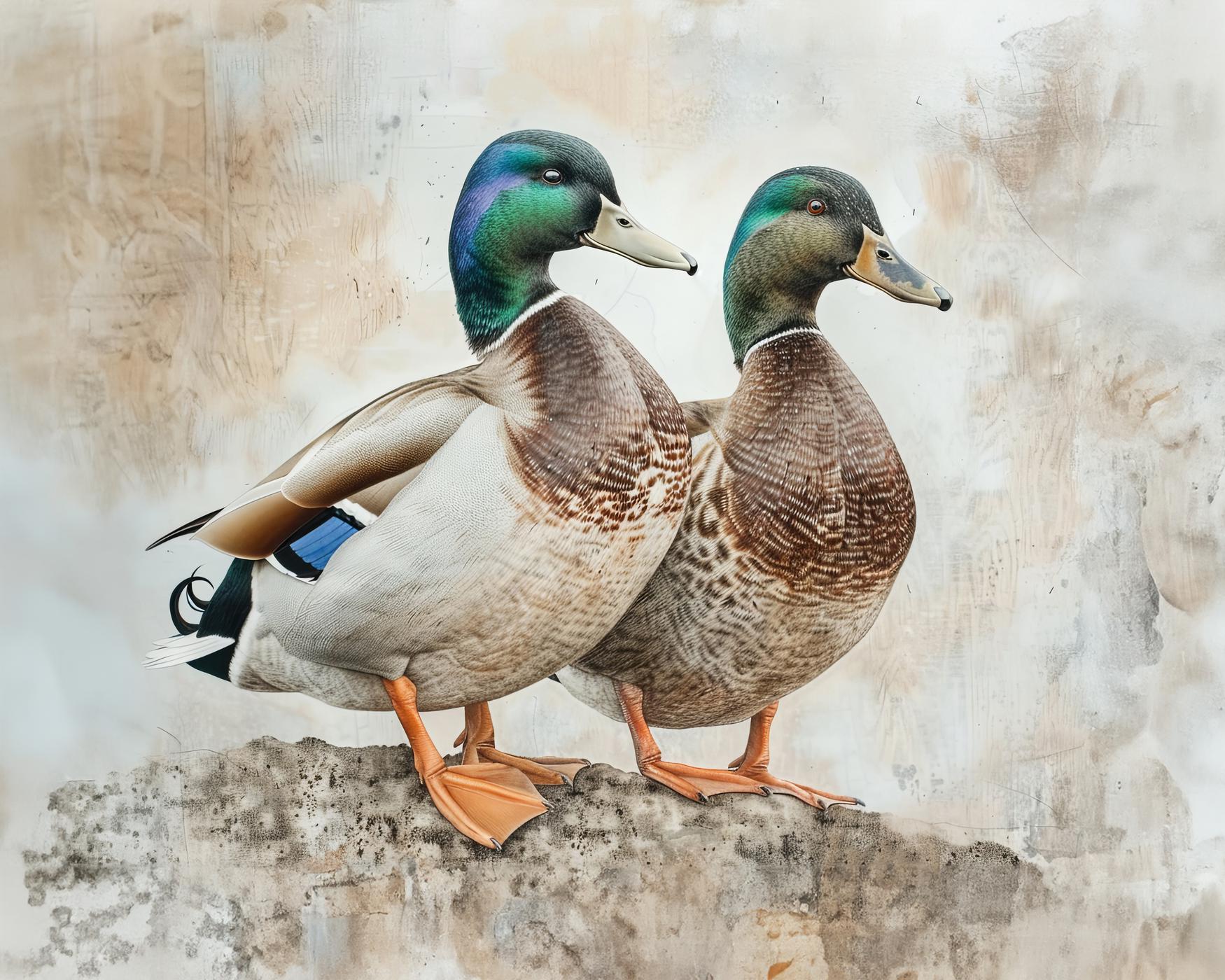 Obrazy na stěnu - KACHNA Rozměr: 40x50 cm, Rámování: vypnuté plátno na rám