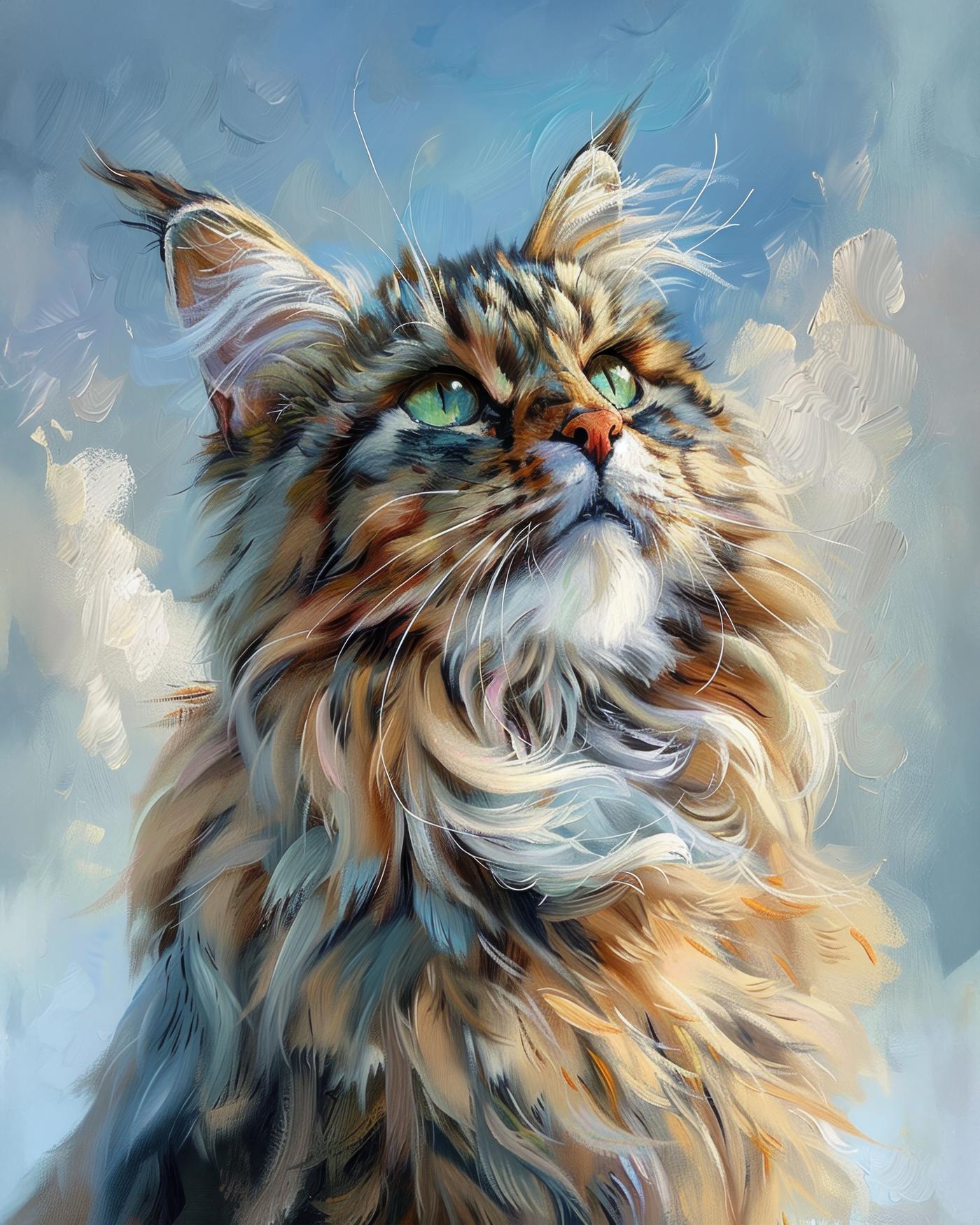 Obrazy na stěnu - KOČKA Rozměr: 80x100 cm, Rámování: vypnuté plátno na rám