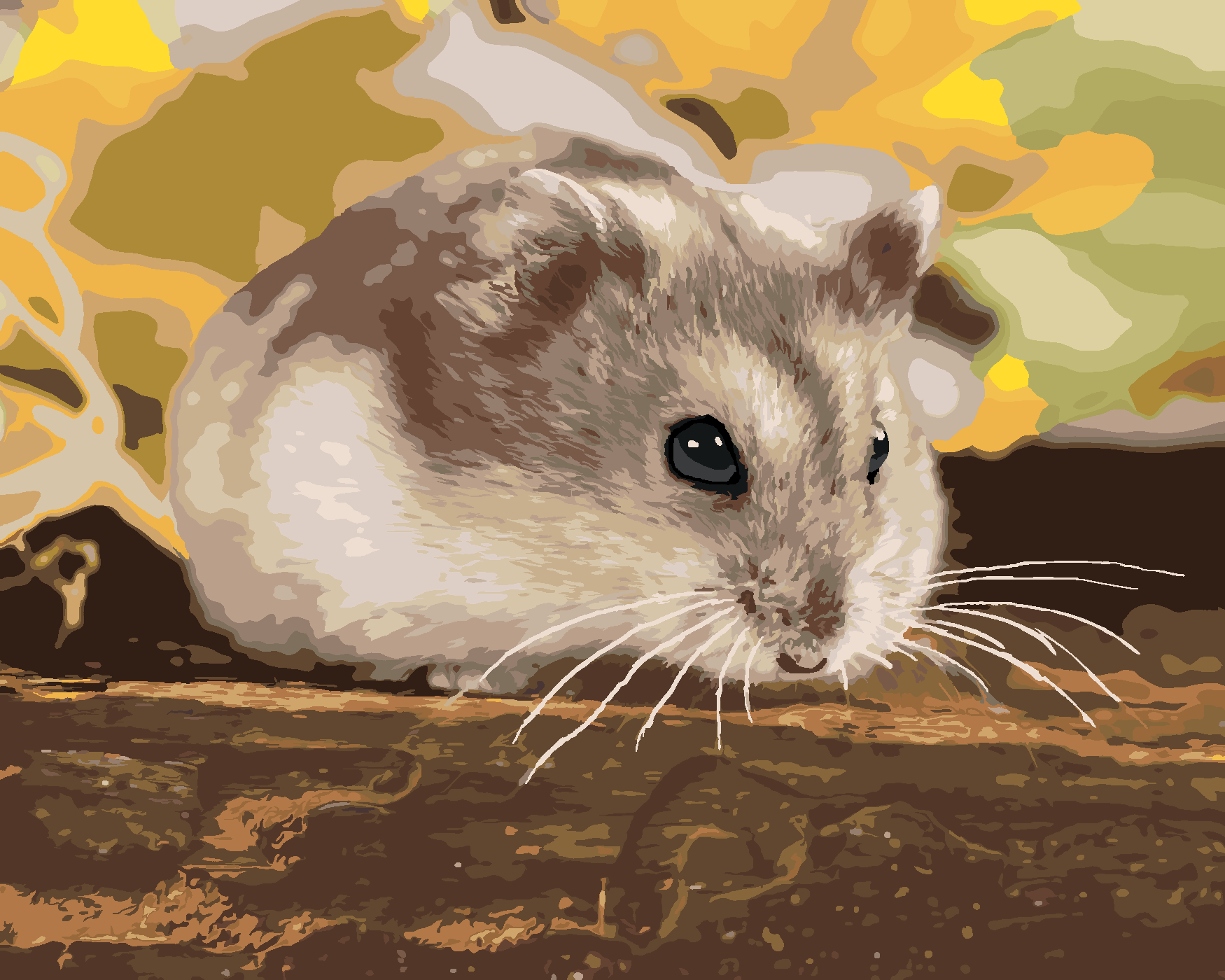 Malování podle čísel - MALÝ KŘEČEK Rozměr: 40x50 cm, Rámování: vypnuté plátno na rám