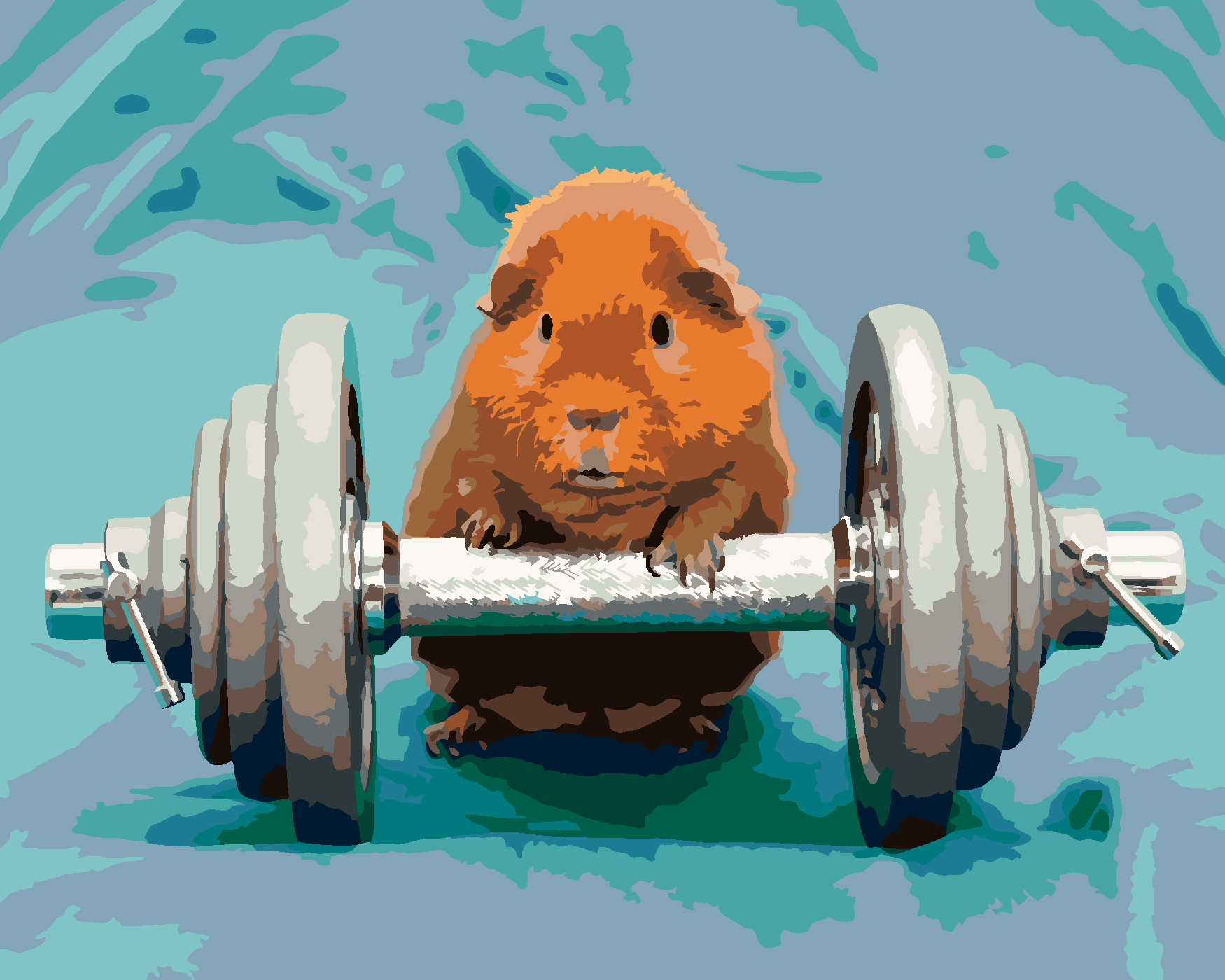 Malování podle čísel - MORČE VE FITKU Rozměr: 40x50 cm, Rámování: vypnuté plátno na rám