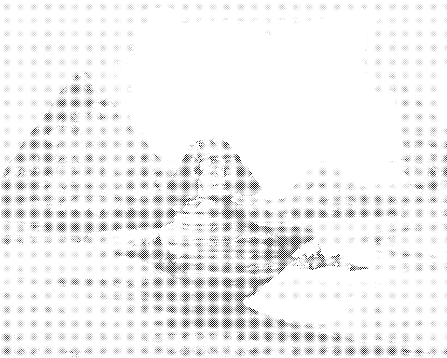 Tečkování - SFINGA A PYRAMIDY EGYPT Rozměr: 80x100 cm, Rámování: vypnuté plátno na rám
