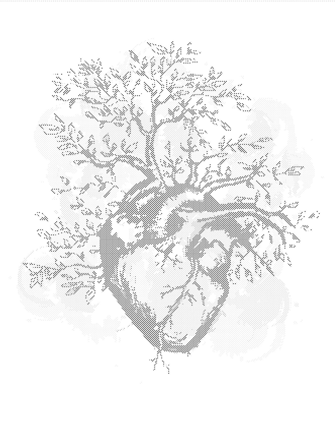 Tečkování - PŘÍRODA V SRDCI Rozměr: 80x100 cm, Rámování: vypnuté plátno na rám