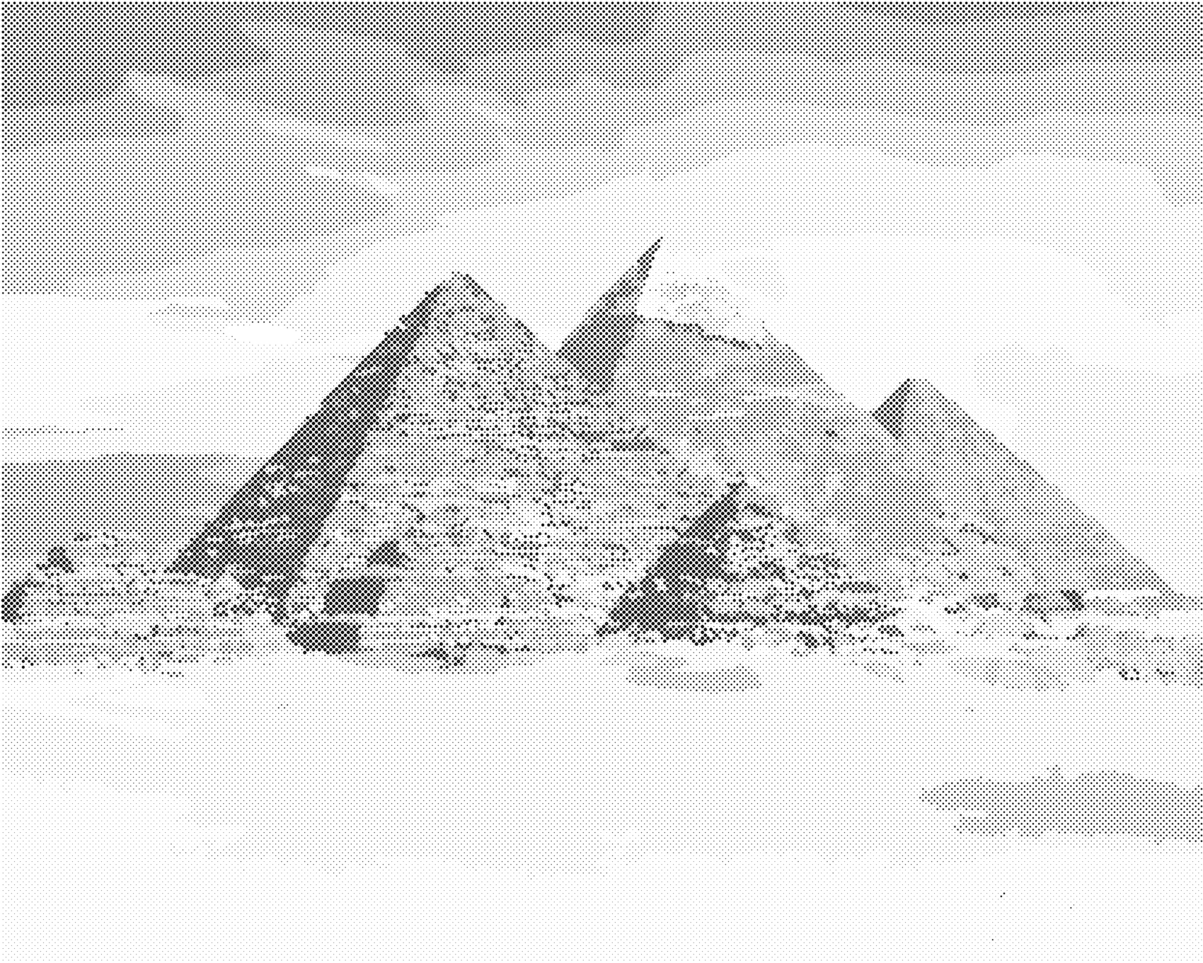 Tečkování - EGYPT PYRAMIDY Rozměr: 80x100 cm, Rámování: vypnuté plátno na rám