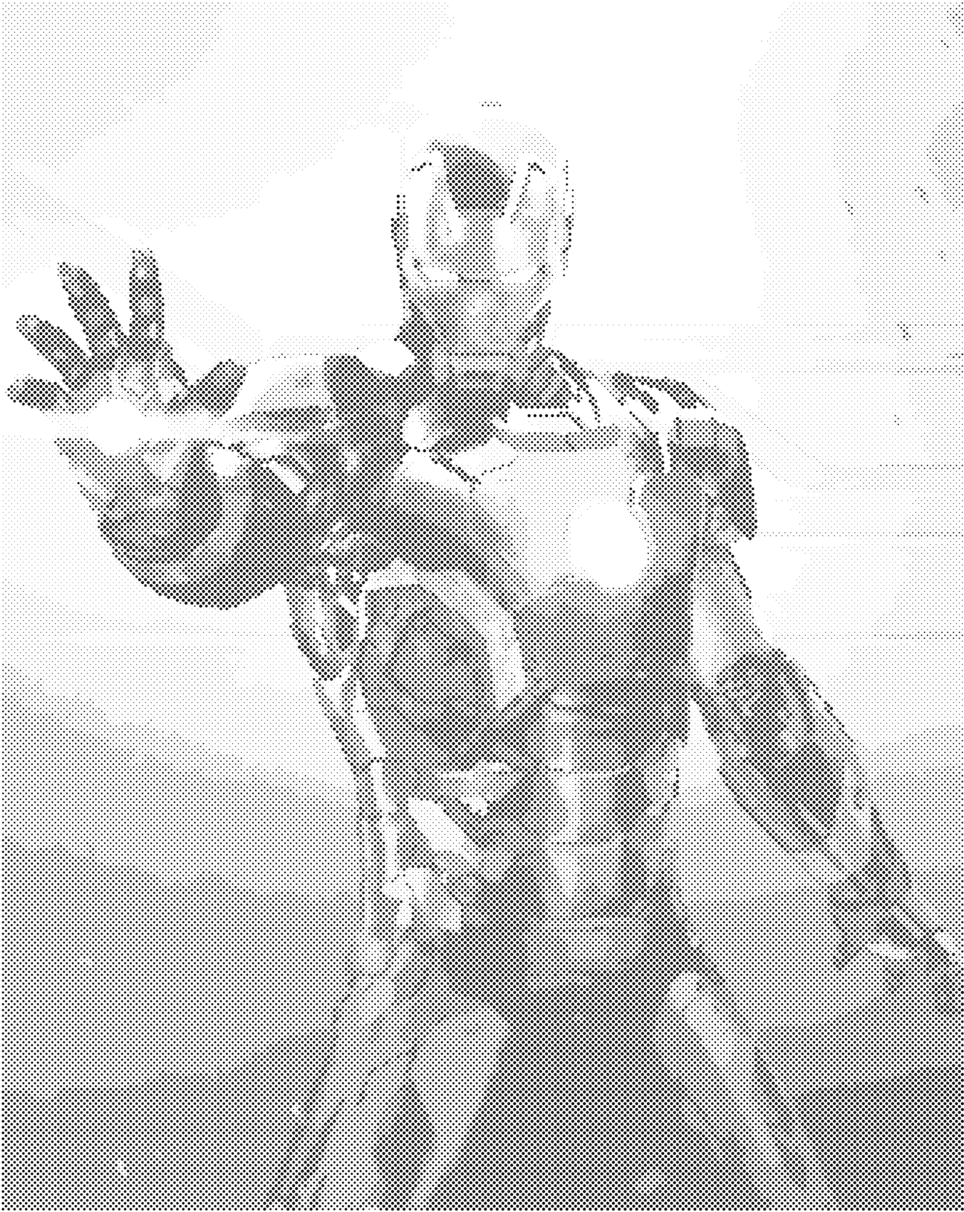 Tečkování - IRON MAN V BOJI Rozměr: 80x100 cm, Rámování: vypnuté plátno na rám
