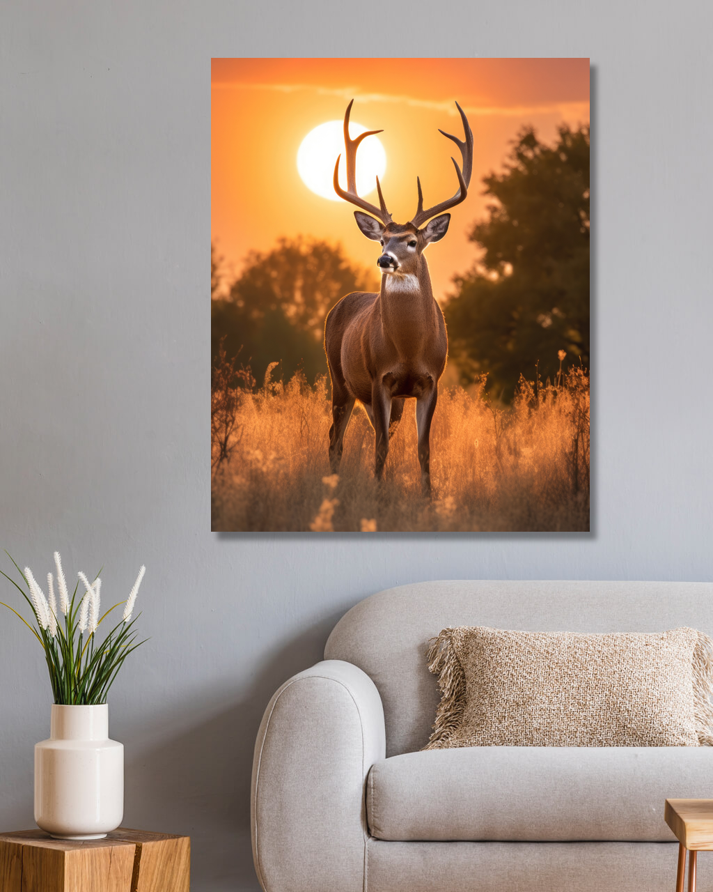 Obrazy na stěnu - Jelen Rozměr: 40x50 cm, Rámování: vypnuté plátno na rám