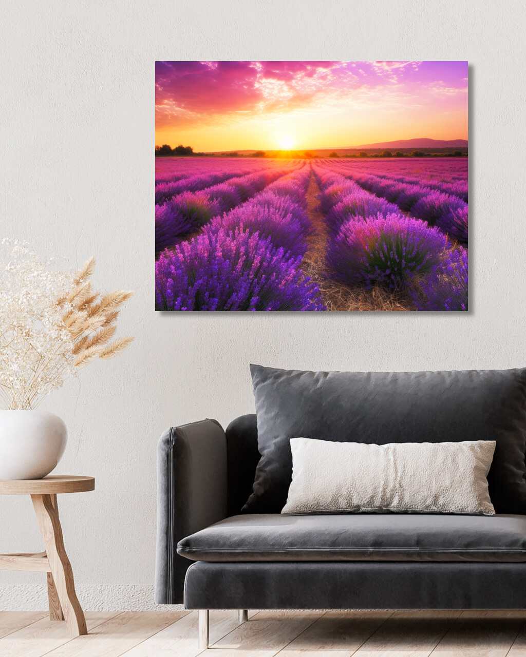 Obrazy na stěnu - Levandulové pole Rozměr: 40x50 cm, Rámování: vypnuté plátno na rám