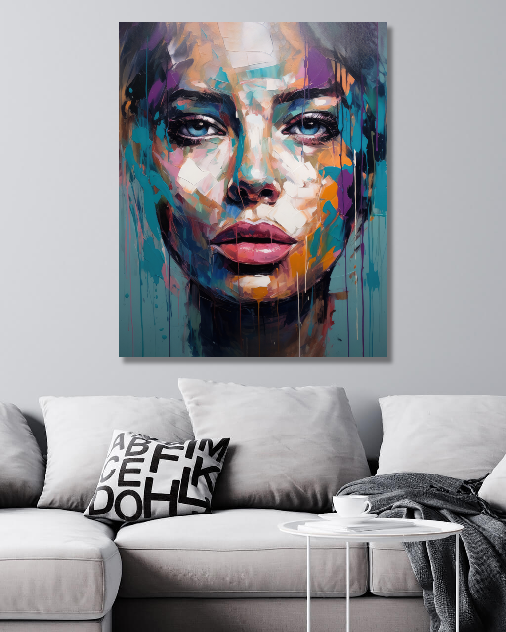 Obrazy na stěnu - Malba - protrét ženy Rozměr: 40x50 cm, Rámování: vypnuté plátno na rám