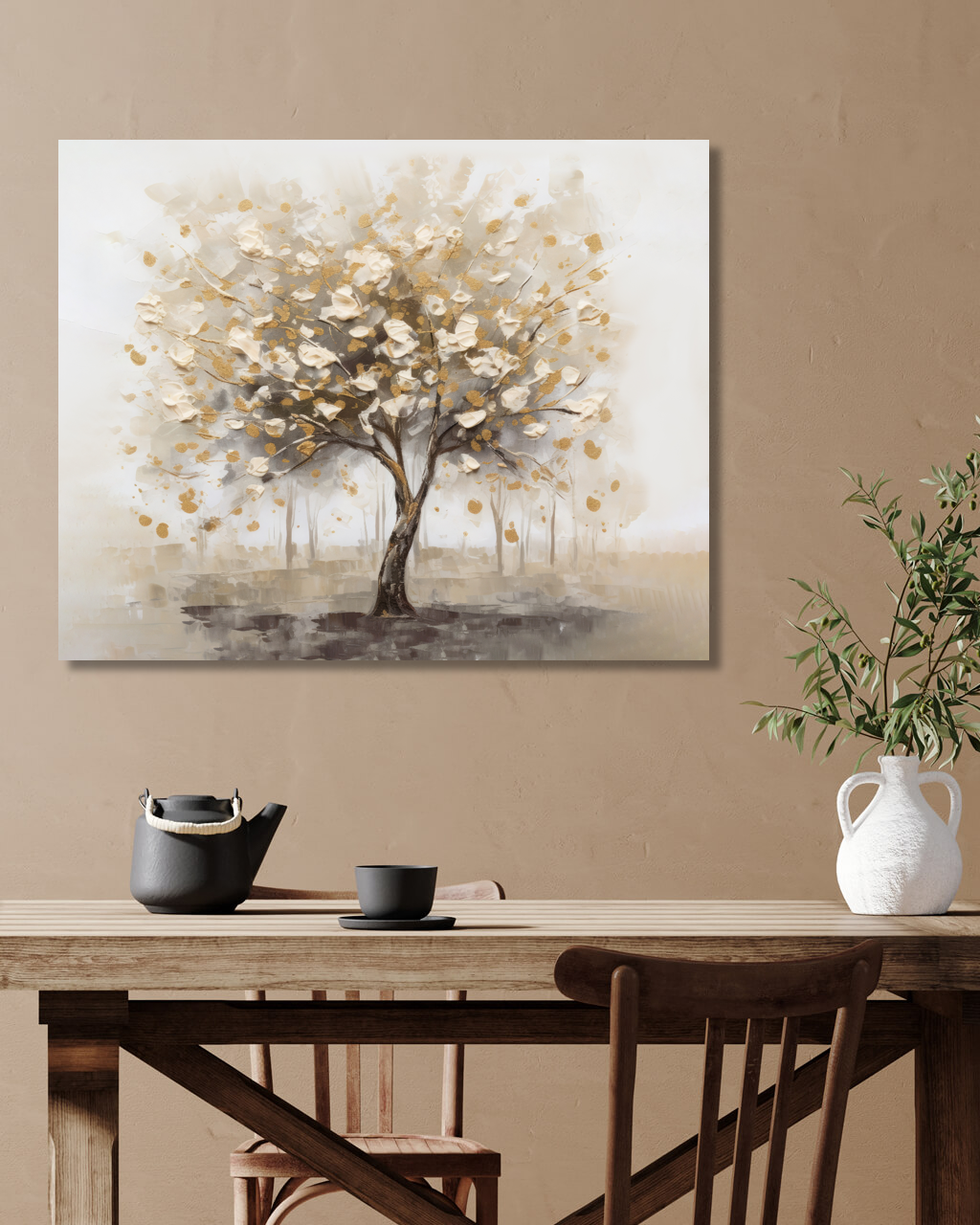 Obrazy na stěnu - Melancholický strom Rozměr: 40x50 cm, Rámování: vypnuté plátno na rám