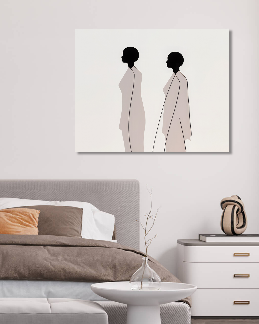 Obrazy na stěnu - Žena v liniích Rozměr: 40x50 cm, Rámování: vypnuté plátno na rám