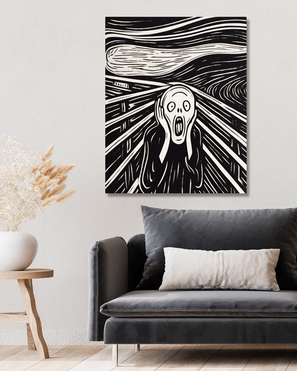 Obrazy na stěnu - Vřískot Rozměr: 40x50 cm, Rámování: vypnuté plátno na rám
