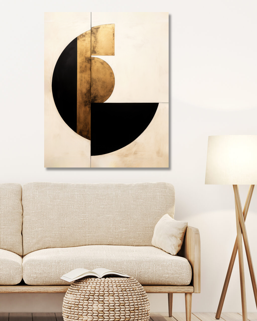Obrazy na stěnu - Abstrakt - půlkruhy Rozměr: 40x50 cm, Rámování: vypnuté plátno na rám