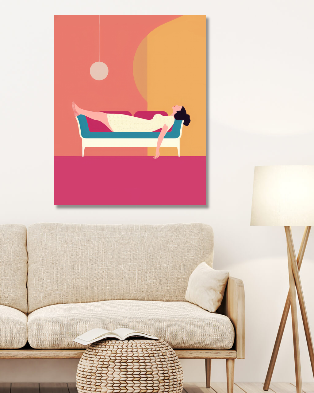 Obrazy na stěnu - Unavená žena Rozměr: 40x50 cm, Rámování: vypnuté plátno na rám