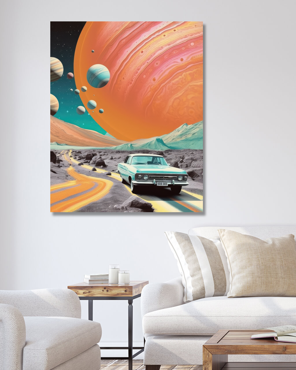 Obrazy na stěnu - Výlet autem Rozměr: 40x50 cm, Rámování: vypnuté plátno na rám