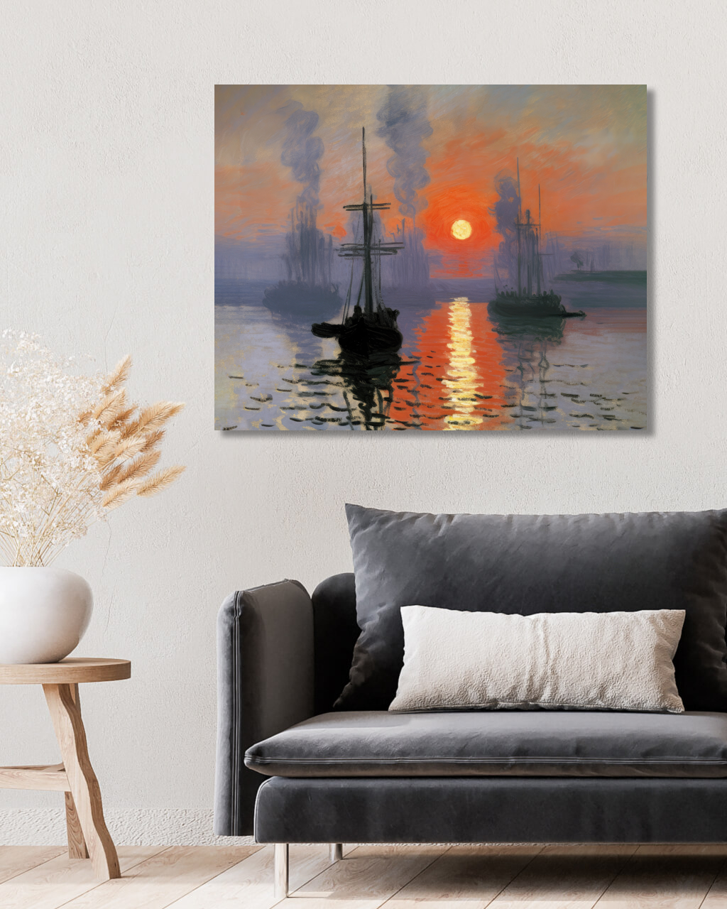 Obrazy na stěnu - Lodě na moři při západu slunce Rozměr: 40x50 cm, Rámování: vypnuté plátno na rám