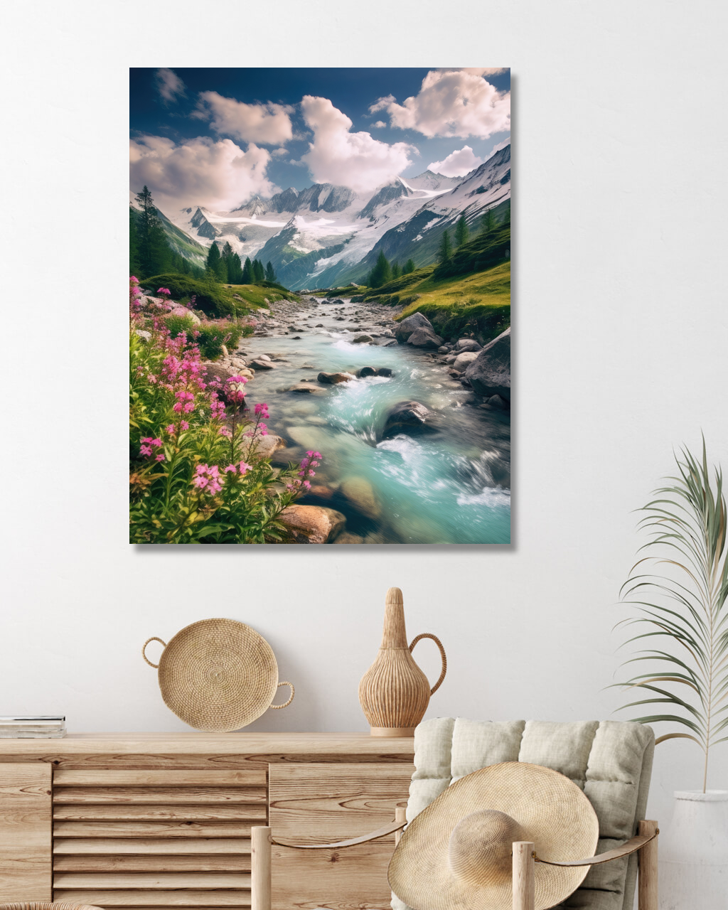 Obrazy na stěnu - Jaro na horách Rozměr: 40x50 cm, Rámování: vypnuté plátno na rám