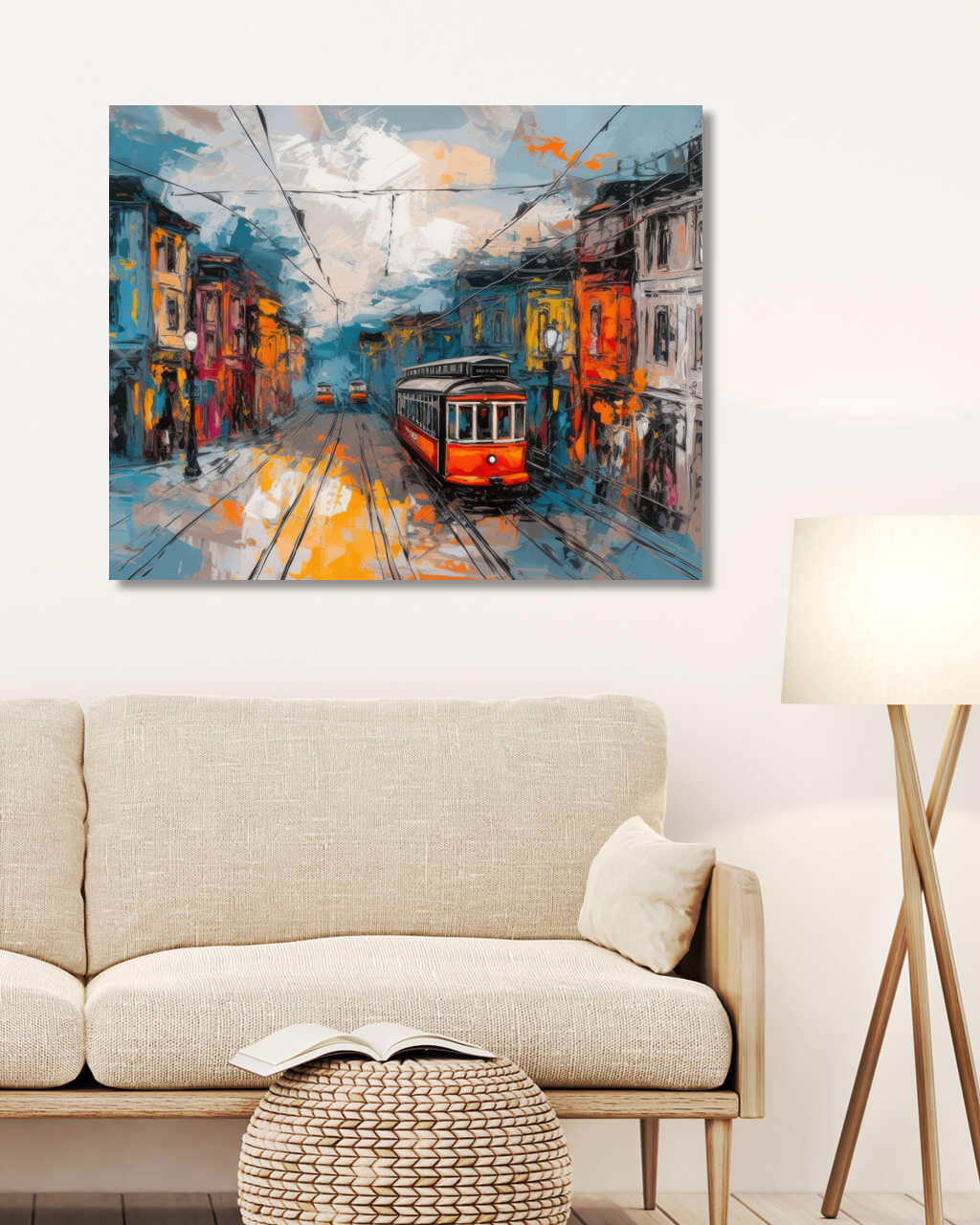 Obrazy na stěnu - Historická tramvaj Rozměr: 40x50 cm, Rámování: vypnuté plátno na rám
