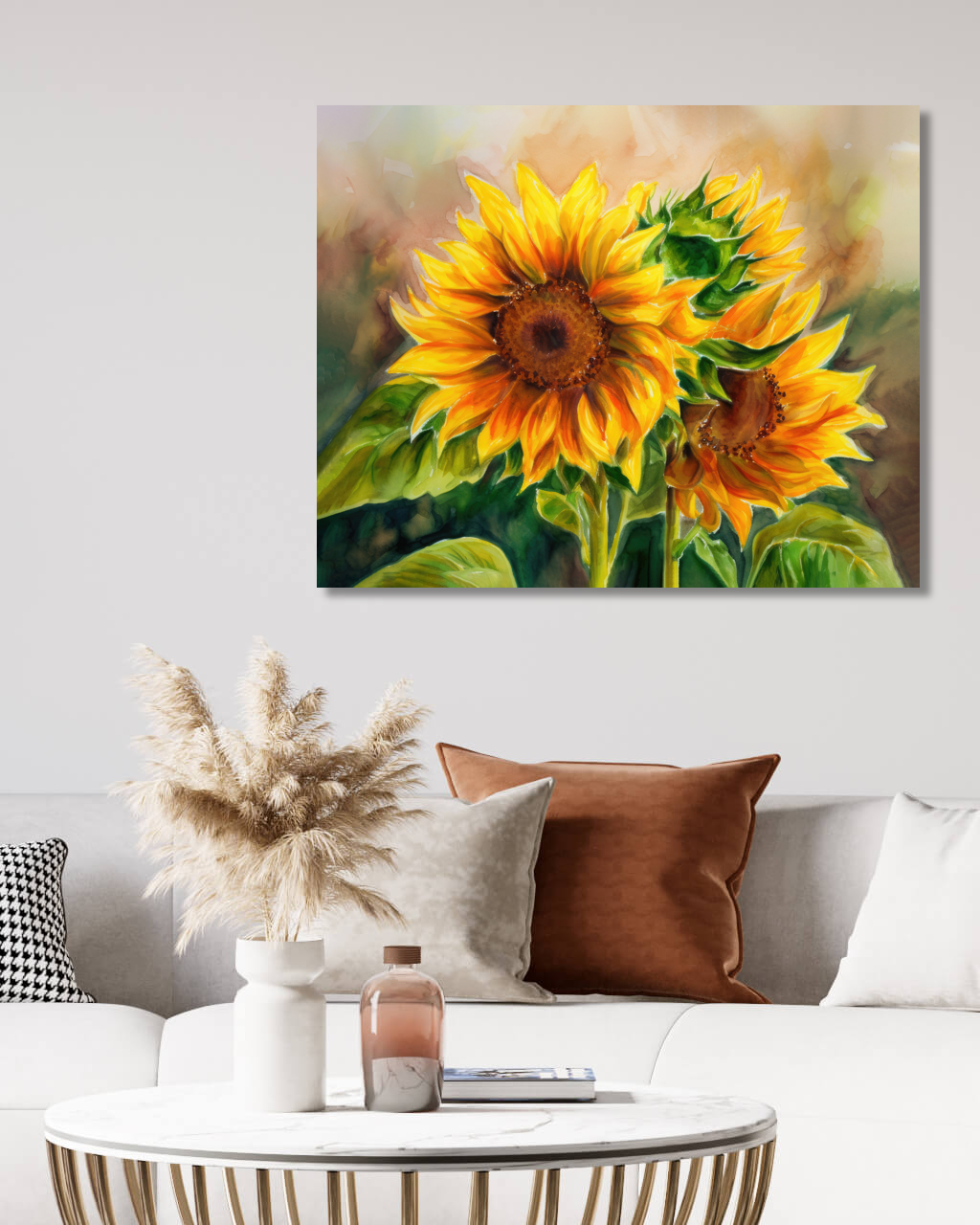 Obrazy na stěnu - Slunečnice na louce Rozměr: 40x50 cm, Rámování: vypnuté plátno na rám