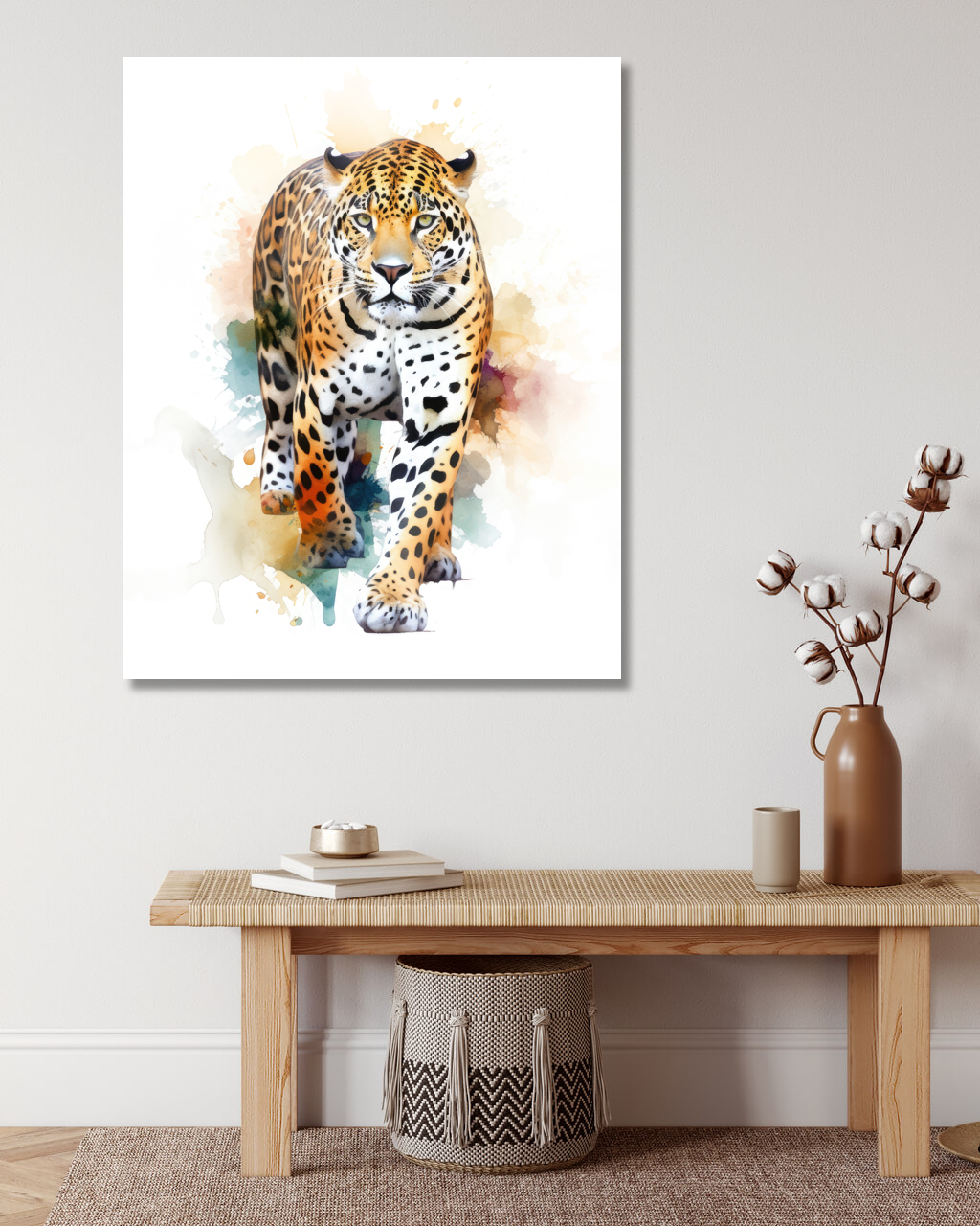 Obrazy na stěnu - Jaguár Rozměr: 40x50 cm, Rámování: vypnuté plátno na rám