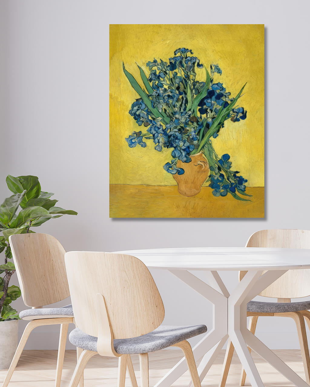 Obrazy na stěnu - Vincent van Gogh - Kosatce Rozměr: 40x50 cm, Rámování: vypnuté plátno na rám