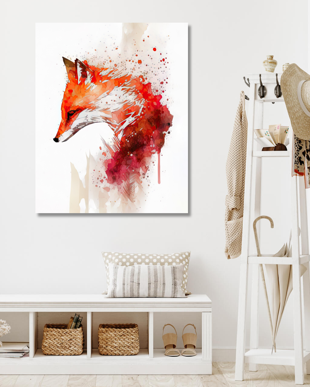 Obrazy na stěnu - Liška Rozměr: 40x50 cm, Rámování: vypnuté plátno na rám