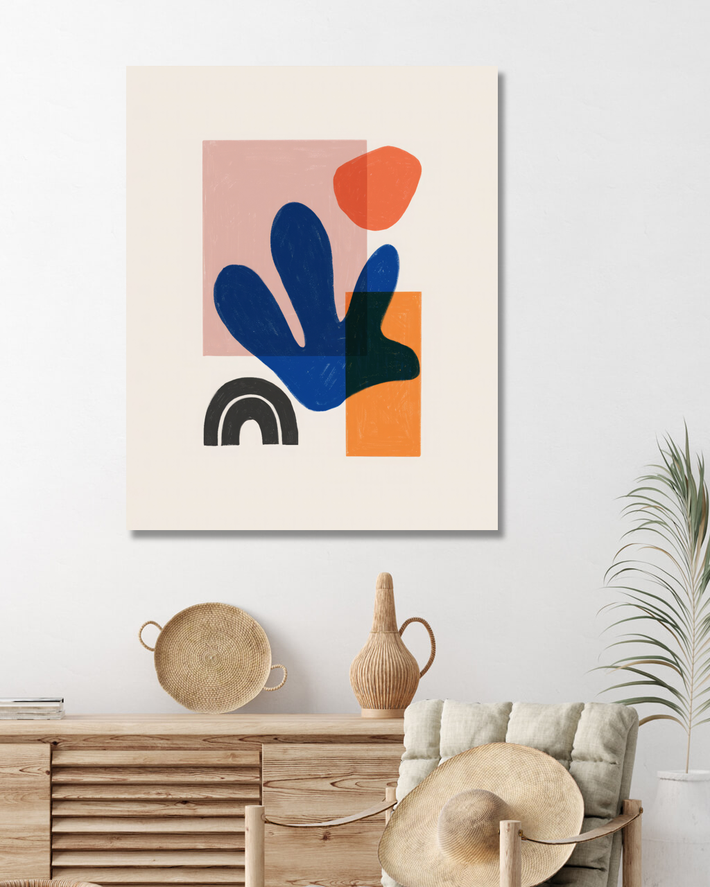 Obrazy na stěnu - Henri Matisse - Boho modrá Rozměr: 40x50 cm, Rámování: vypnuté plátno na rám