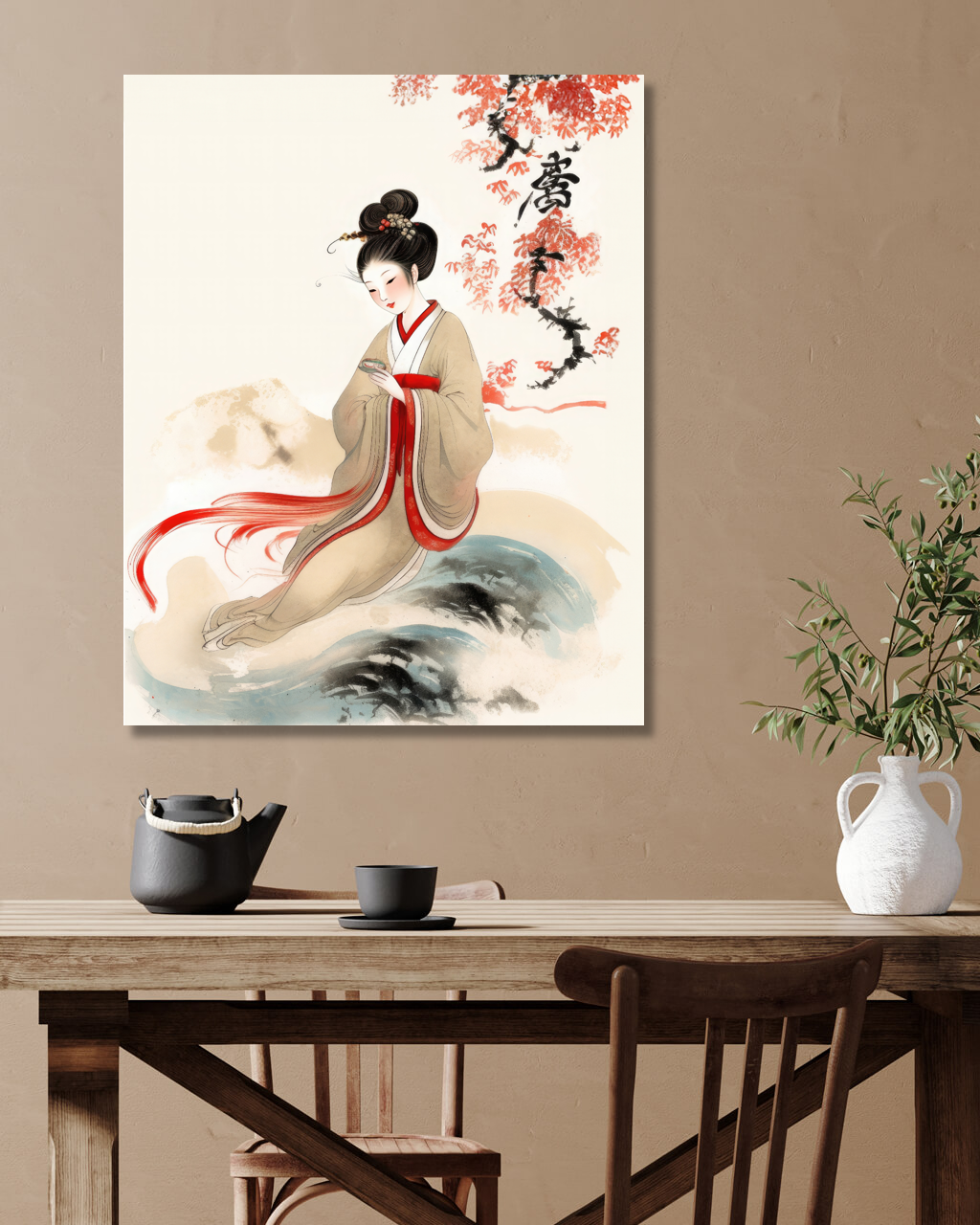 Obrazy na stěnu - Geisha Rozměr: 40x50 cm, Rámování: vypnuté plátno na rám