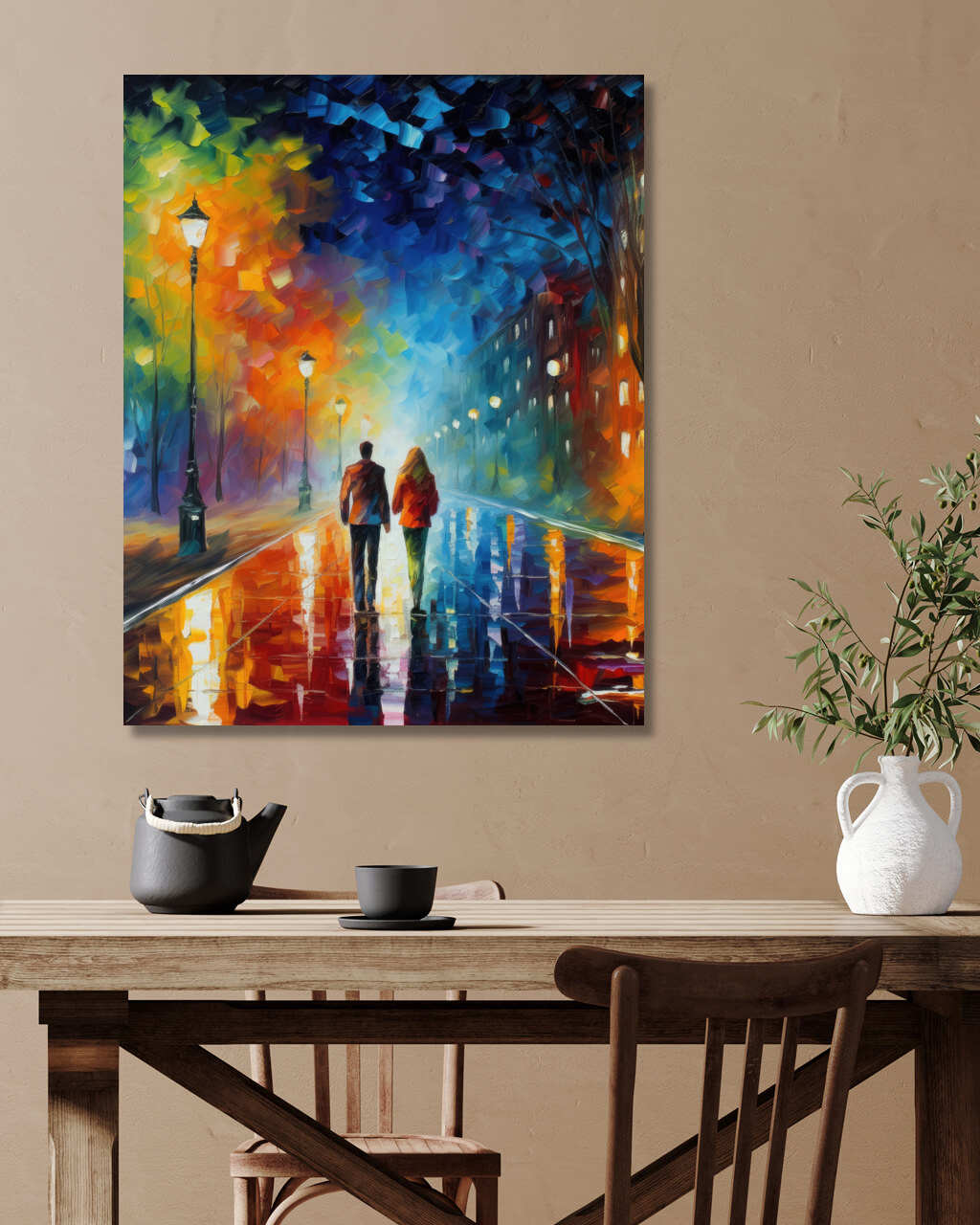 Obrazy na stěnu - Večerní procházka Rozměr: 40x50 cm, Rámování: vypnuté plátno na rám